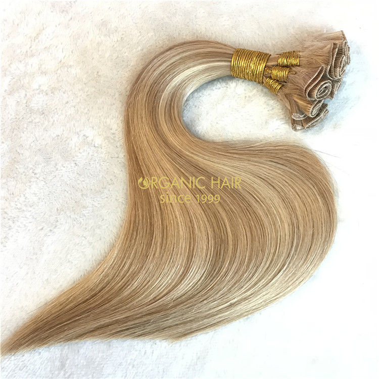 Piano color best hand tied weft hair extensions X109